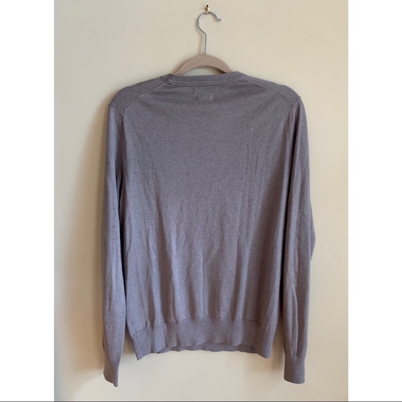 NWOT gray v neck sweater - Picture 2 of 3